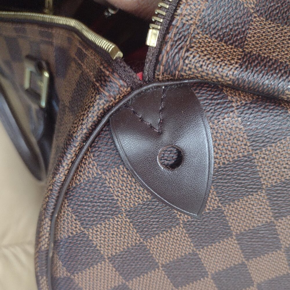 💯% Authentic Louis Vuitton Damier Ebene Speedy 35 🌹 - Picture 9 of 15